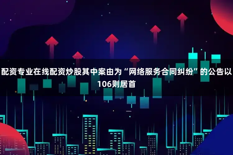 配资专业在线配资炒股其中案由为“网络服务合同纠纷”的公告以106则居首