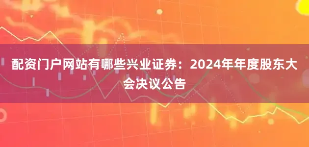 配资门户网站有哪些兴业证券：2024年年度股东大会决议公告